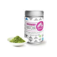 Boîte en fer blanc personnalisable de qualité alimentaire pour poudre de thé Matcha, avec étiquette personnalisée, emballage gaufré, conteneur Matcha hermétique