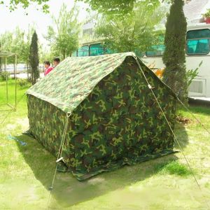 Tente en toile économique pour 3 personnes avec structure en acier et poteaux, monocouche, imperméable, 2x3m, trois saisons, pour le camping en plein air - Product Image 2