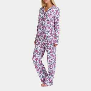 Set Pigiama Beefey di Alta Qualità con Coulisse, Traspirante, Casual, Morbido e Confortevole, in Lyocell, Maniche Lunghe e Pantaloni per Donna - Product Image 2