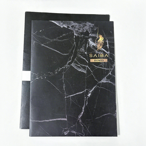 Biểu tượng tùy chỉnh A4 giấy thư mục đôi túi chủ sở hữu thẻ dập nổi trình bày bất động sản tập tin thư mục in - Product Image 3