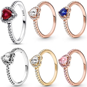 <span class=keywords><strong>Anello</strong></span> Vintage in Argento Sterling 925 con Fascia di Cuori Placcato <span class=keywords><strong>Oro</strong></span> <span class=keywords><strong>Rosa</strong></span> per Donne, Alta Qualità, Regalo di Compleanno, <span class=keywords><strong>Anello</strong></span> di Lusso Firmato - Product Image 2