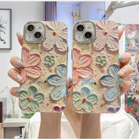 Coque de luxe antichoc en PC électroplaqué pour iPhone 17 Pro Max, motif papillon et fleur, avec diamants