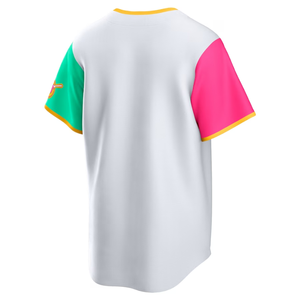 Vente en gros de shorts brodés respirants en jersey de baseball blanc de haute qualité pour hommes Tatis Jr. - Product Image 5
