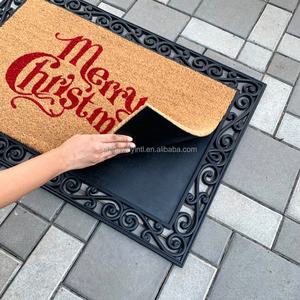 Tapis de porte décoratifs en PVC et caoutchouc avec insert en fibre de coco - Product Image 1