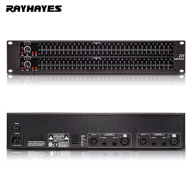 RAYHAYES 231 Professional Audio Sound Equipment High Quality 31-Band Graphic Equalizer with Microphone Recordio