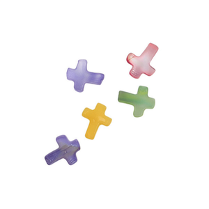 Perline a forma di croce Ilan 12x14mm multicolori per fai da te, 5 pezzi - Product Image 1