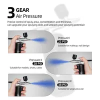 Kit de mini compresseur d'air portable en acier inoxydable pour aérographe, pistolet de pulvérisation de peinture, nail art, tatouage, artisanat, pâtisserie, peinture sur visage