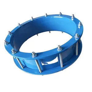 Joint torsadé flexible pour raccordement de tuyaux en fer époxy bleu, raccordement universel à large portée