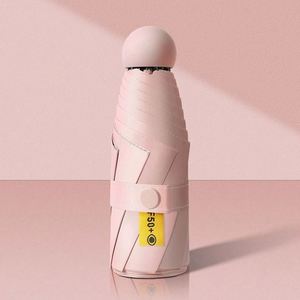 Custom Capsule <b>Umbrella</b> Compact <b>Automatic</b> Sun Rain <b>Umbrella</b> UPF50+ UV Protection Nylon Material UV Printing Wholesale Orders - Product Image 2