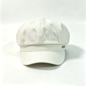 Wholesale Unisex Cotton Canvas Newsboy Cap Vintage Octagonal <b>Beret</b> ACE Metal Logo Soft Short Brim Daily Casual Gatsby Hat Custom - Product Image 6