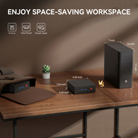 Mini PC N100 N150, DDR4 hasta 16GB, M.2 SATA SSD, Doble HD2.0 4K 60Hz, 4*USB3.2, RJ45 LAN, TPM2.0, WiFi6, BT4.2, Computadora Compacta, Win11pro