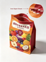 Sachet alimentaire durable refermable en PE à fond plat octogonal pour l'emballage de snacks, impression personnalisable, résistant à l'humidité