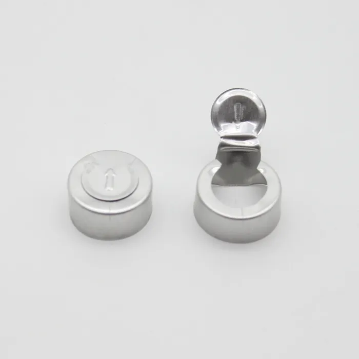 13mm Aluminum Tear Off Seals Cap for Glass Vials Silver Crimp Medication Vial Cap Pharmaceutical Injection Caps