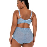 Set Bra Tanpa Kawat Plus Size Wanita Seksi Lingerie Wanita Ukuran Besar Dd Set Celana Dalam dan Bra