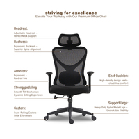 Chaise de bureau ergonomique moderne en maille avec accoudoirs réglables et verrouillage d'inclinaison, idéale pour le bureau à domicile et l'école, garantie de 3 ans pour les acheteurs en gros