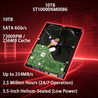 Disque dur d'entreprise ST10000NM0086 10 To 3,5 pouces 7200 tr/min 256 Mo de cache SATA 6 Gbit/s à hélium pour serveur de centre de données