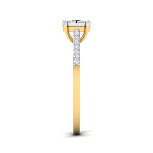 Luxury Classic Gold Plated Sterling Silver Diamond Engagement Ring Women Daily Wear Wedding Anniversary Gift Band Fine Jewelry - Product Image 2