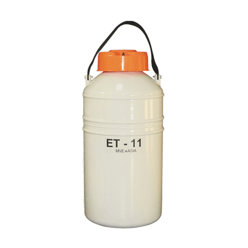 ET-11 Strong Lightweight Aluminum Construction Semen Liquid Nitrogen Tank With canister stainless