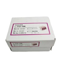 Connecteur 773-106 en stock pour boîtes de jonction, neuf, original, allemand, 6 conducteurs, boîtier transparent, couvercle violet 773 106