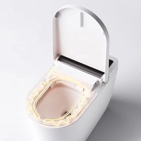 Vente chaude japonaise Smart Auto Bidet Toilette avec siège chauffant et double chasse allongée Veilleuse P-Trap S-Trap Modèles de drainage