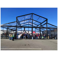 Chapiteau transparent pour l'extérieur Tente de fête de mariage Tente de toit en PVC transparent avec cadre en aluminium pour réception Restaurant Atrium Tente d'événement