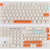 Jeu de touches de clavier de haute qualité avec profil krd XDA, 142 touches rétro à thème en aluminium pour clavier de jeu Cherry Mx 60% 65% 100