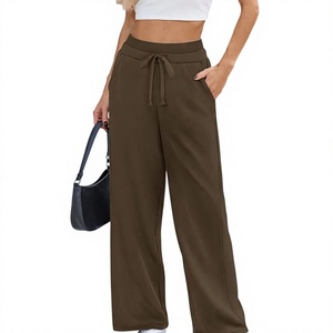 Pantalones Deportivos para Mujer, Pierna Ancha, Cintura Alta, Holgados, Casuales, de Felpa, 100% Algodón, Moda Y2K, Ropa de Gimnasio para Otoño e Invierno - Product Image 2