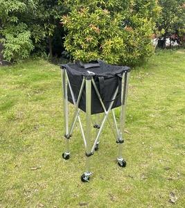 Chariot à balles de <span class=keywords><strong>tennis</strong></span> et de pickleball léger et pliable avec roues, panier à balles pliable pour l'entraînement sportif en plein air - Product Image 1