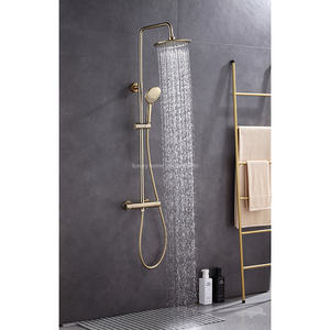 Grifo moderno, barra redonda, temperatura constante, palabras solares, dibujo de pulverización manual, traje de oro de circonio, boquilla de ducha de temperatura constante - Product Image 2