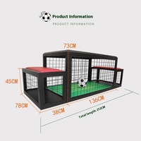 Machine de football de table réelle Table de jeu de sport en acier durable noir 1.2x1.2m accessoires d'équipement de football interactifs pour deux personnes