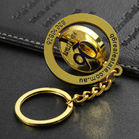 Porte-clés rotatif à 360 degrés personnalisé émail Double face Logo en alliage de zinc porte-clés en métal or filature Spinner porte-clés en gros