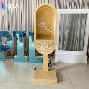 Soporte de Teléfono Metálico Personalizado con Luz Cálida para Mensajes, Teléfono de Escenario para Bodas, Fondo para Decoración de Eventos de Boda, Gran Venta - Product Image 3