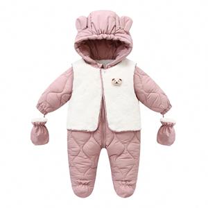 Conjunto de Ropa para Bebé Recién Nacido con Manoplas Plegables, Ropa de Invierno de Forro Polar para Niñas y Niños - Product Image 6