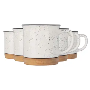 Tasse en céramique de verre de goutte de pluie de Camping de feu de camp vierge de Sublimation personnalisée tasse de café d'émail Vintage