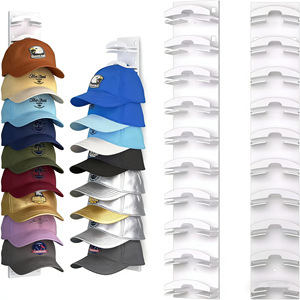 Organizador de gorras de béisbol, estante de almacenamiento de pared de varias capas con acabado con recubrimiento en polvo - Product Image 2