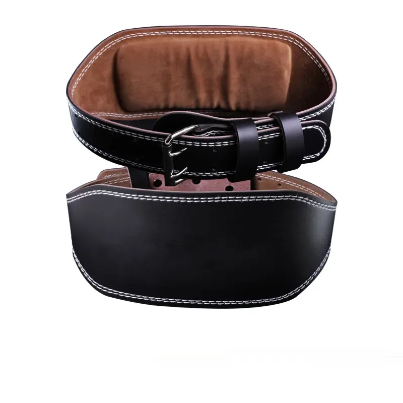 Tking Alloy Buckle Weightlifting Belts Exercise Training Waist Back Support Powerliftnig Leather Weight Lifting Belt Gym