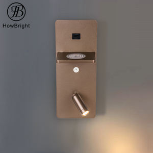 Moderna casa interna hotel senza fili di ricarica comodino <span class=keywords><strong>testiera</strong></span> led lampada da parete da lettura con Wireless e USB - Product Image 2