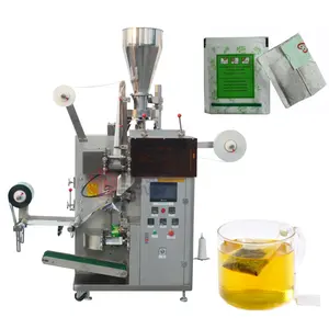 1g-10g Automatic Small Tea Bag Filter Paper Herbs Tea Sachet Pouch Packing Machine With Thread Tag and Outer bag