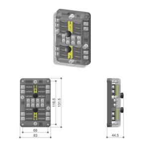 Bloque de Distribución de Fusibles de 100A, 8 Circuitos, 12 Vías, Montaje en Panel, Impermeable, a Prueba de Polvo, Portafusibles de Cuchilla ATC ATO para Automóvil, Caja de Fusibles para Auto de 12V - Product Image 3