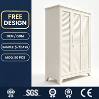 Armoire de rangement en acier inoxydable, étanche, avec portes à persiennes, étagères réglables et verrouillables, pour bureau