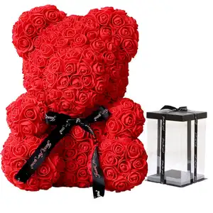 New Products Best Selling Valentine's Day Gift luxury Rose Teddy Bear Plush Toys Animal Rose Teddy Bear Plush Toys