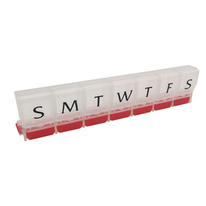 Portable Plastic Weekly Pill Storage Box Medication Dispenser