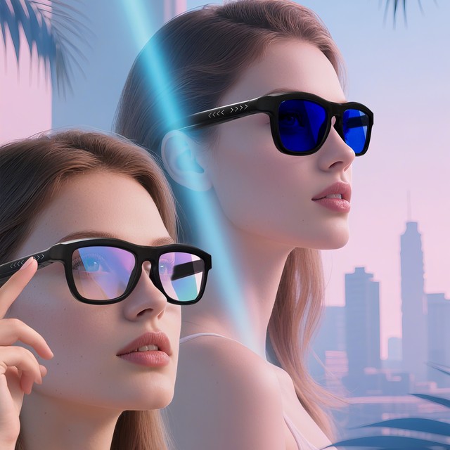 High-tech Tint Changing Smart AI Sunglasses Adjustable Photochromic Lenses Feather-light Frame Smart Audio Sport Glasses Kit