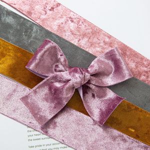 Rubans de Noël en velours de luxe, ruban décoratif durable pour arbre de Noël, emballage de cadeaux, couronne de mariage, bricolage - Product Image 5