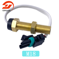 Sensor kecepatan magnetik, M16 * 1.5 M18 * 1.5 Sensor kecepatan magnetik M16/m18 Tachometer Sensor tahan air dan tahan aus untuk mobil, truk, Yachts dan kapal