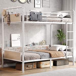 Lit superposé <span class=keywords><strong>en</strong></span> métal Hengli, double, robuste, avec barrières de sécurité, pliable, portable, <span class=keywords><strong>en</strong></span> acier, pour l'école, la chambre à coucher - Product Image 3