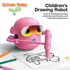 لوحة روبوت الرسم الإلكتروني للأطفال مع 100 بطاقة، لعبة تعليمية مونتيسوري للأطفال من 3-8 سنوات، تفاعل صوتي للجنسين، بلاستيكية تعليم الحروف الأبجدية - Product Image 5