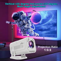 Projecteur intelligent LCD 4K à mise au point électrique, haut-parleur intégré, Android 13, 180 ANSI, double fonction Home Cinéma et extérieur, portable, 2 Go de RAM, HY320