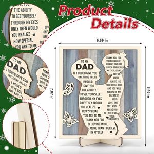 Letrero de madera para pared con silueta de madre e hija, decoración rústica para el hogar, regalo para mamá, cumpleaños, día de la madre, arte enmarcado en madera de boj - Product Image 3