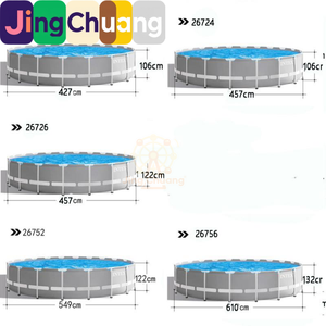 JingChuang26732 <span class=keywords><strong>Piscine</strong></span> ronde <span class=keywords><strong>pour</strong></span> enfants et adultes, avec support de tuyaux, épaissie, <span class=keywords><strong>pour</strong></span> usage domestique et extérieur - Product Image 3